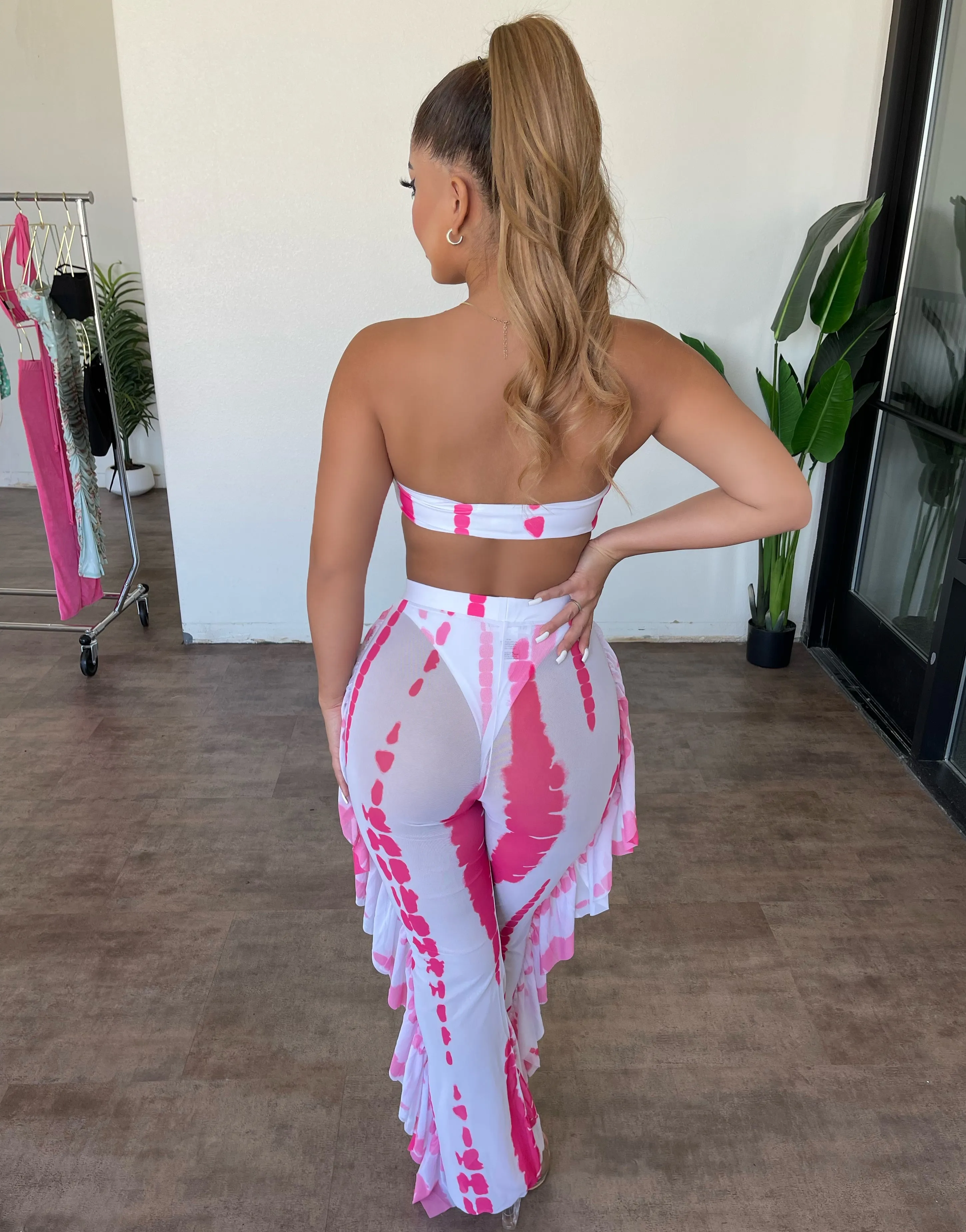 Melina 3 Piece Set(Fuchsia/White) sold by OOTDFash product image thumbnail 2