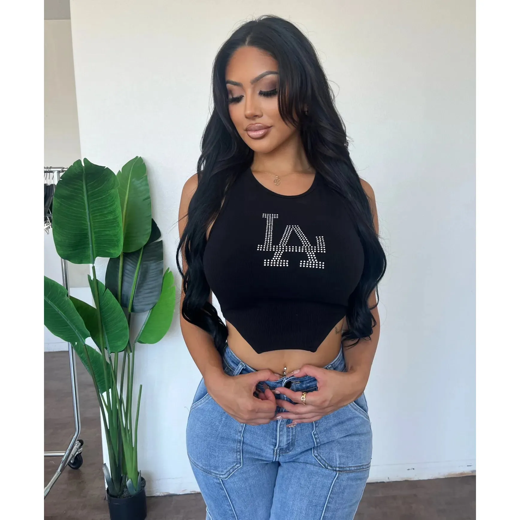 LA Shirt (Black) sold by OOTDFash