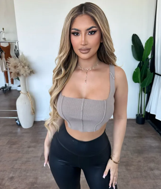 Vicky Top (Mocha) sold by OOTDFash