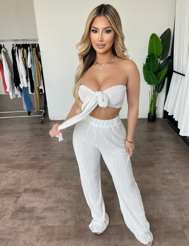 Yaritza Pants Set(White) sold by OOTDFash