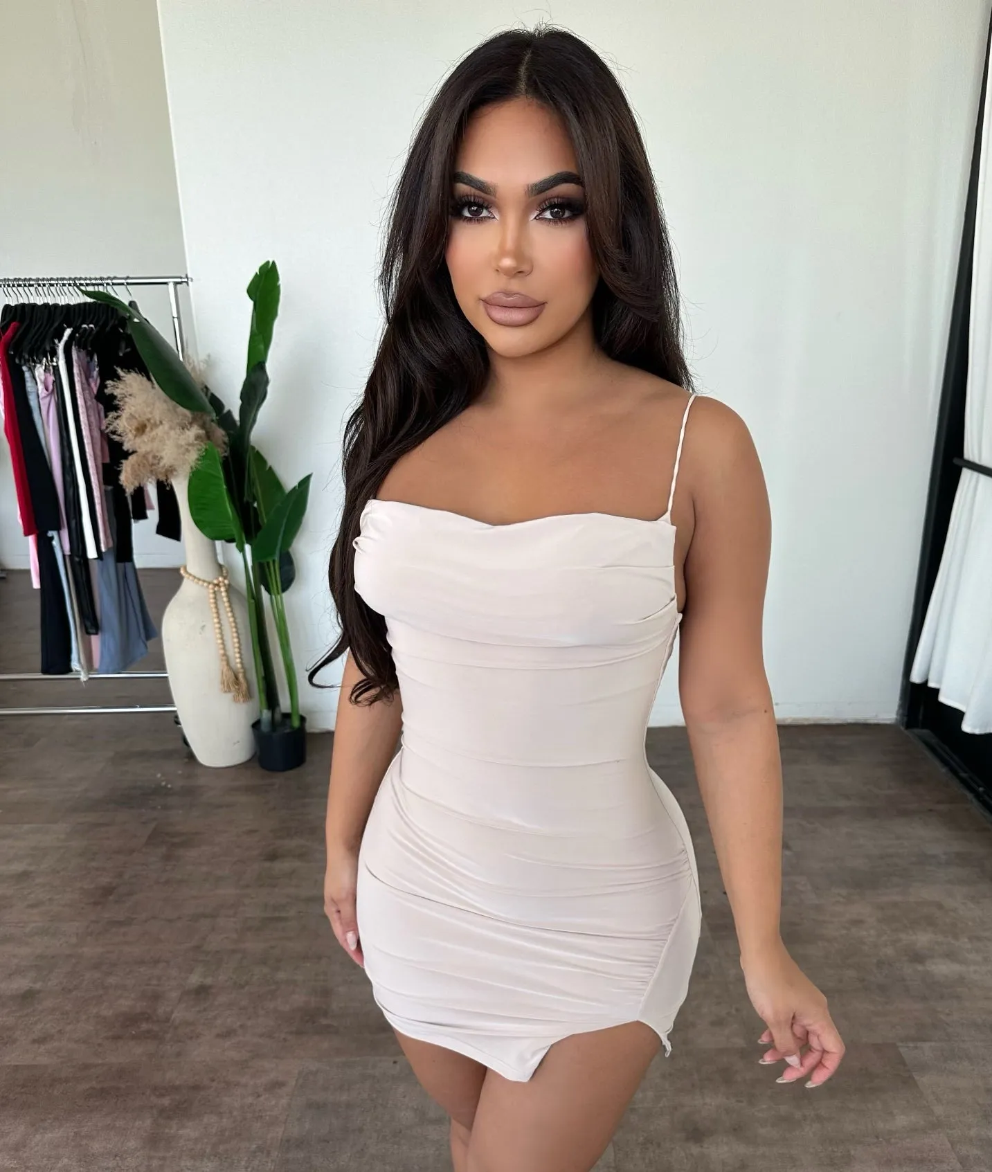 Gigi Dress (Beige) sold by OOTDFash