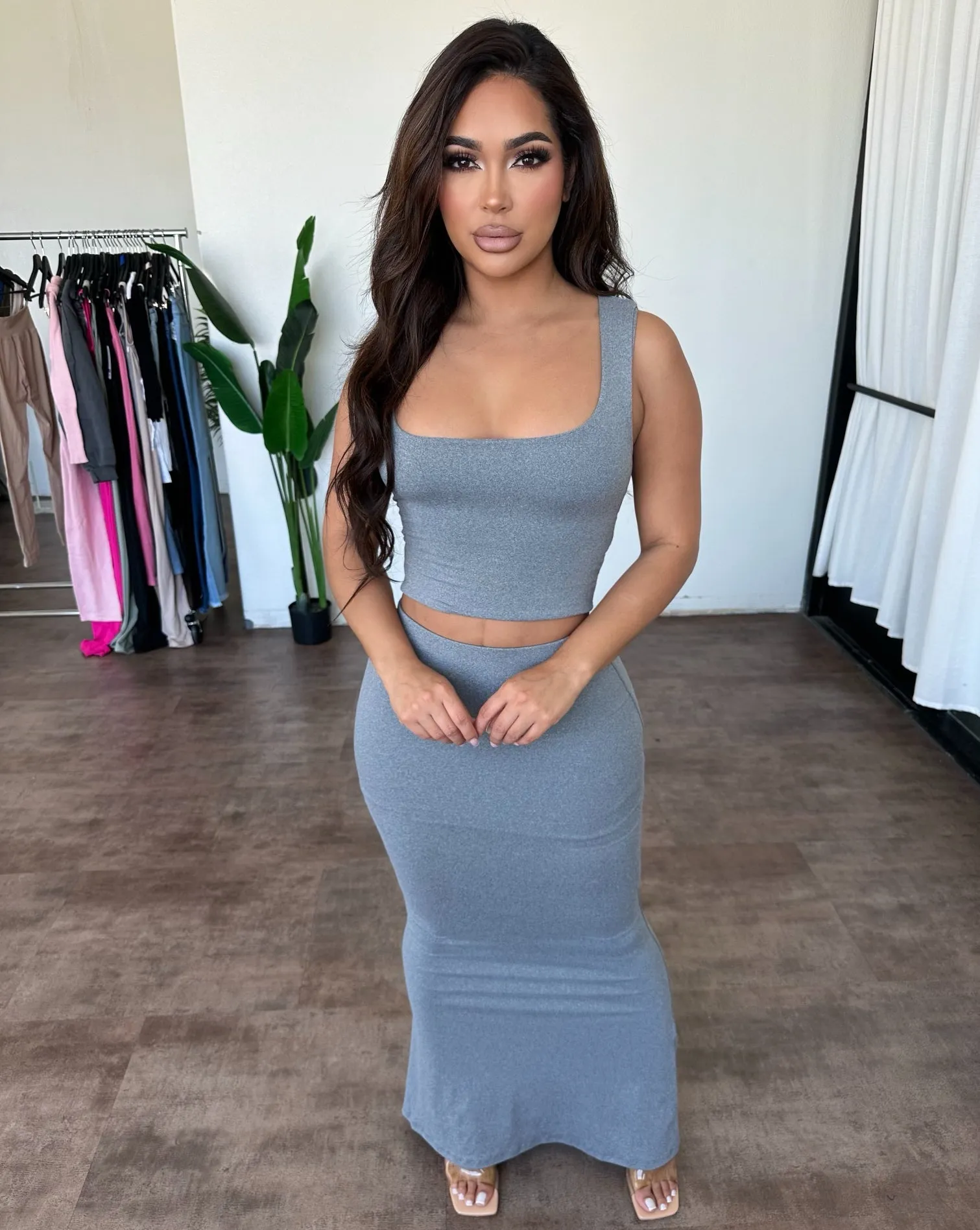 Jessica Set (Heather Grey) sold by OOTDFash