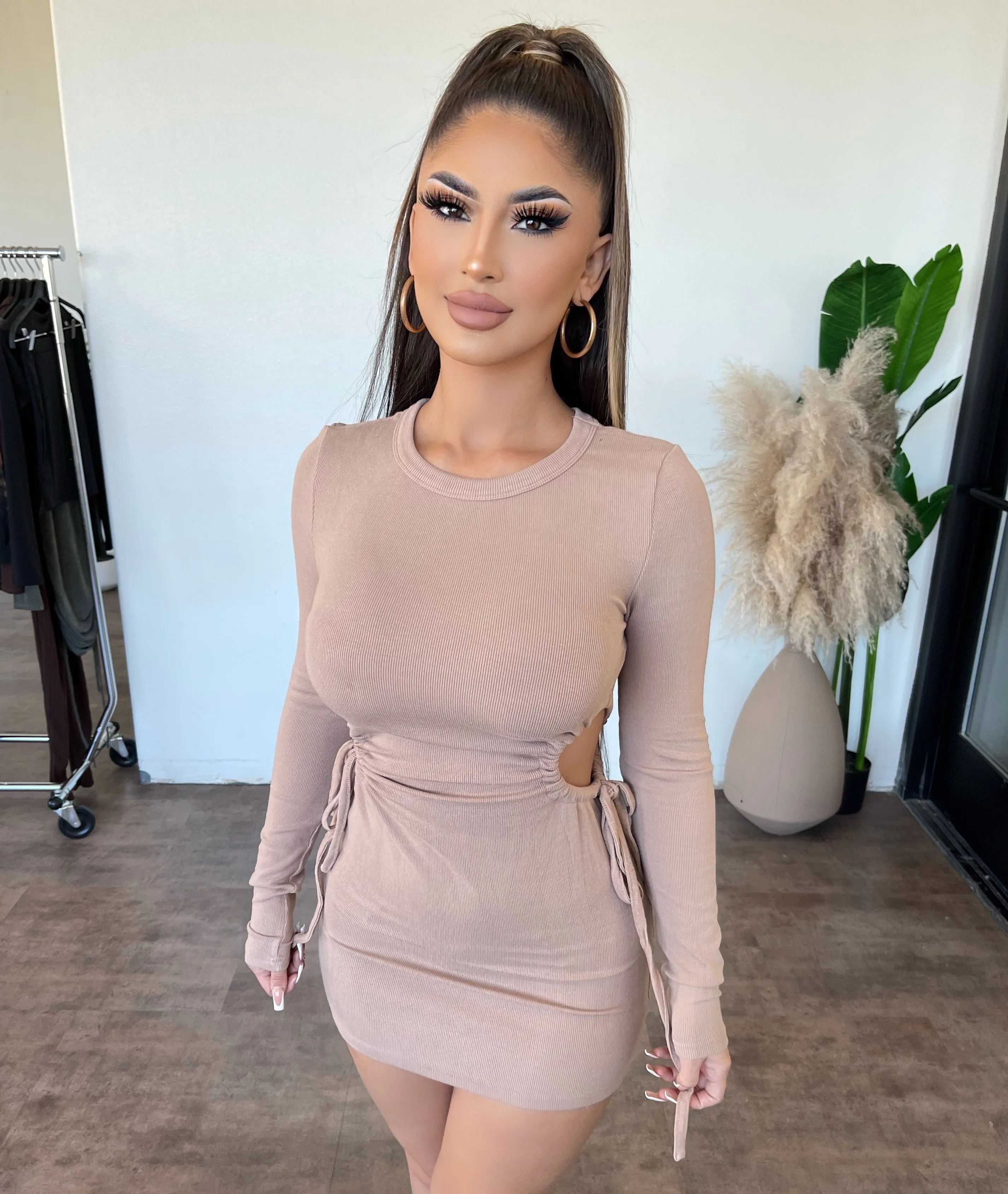 Yolanda Long Sleeve Dress(Mocha) sold by OOTDFash