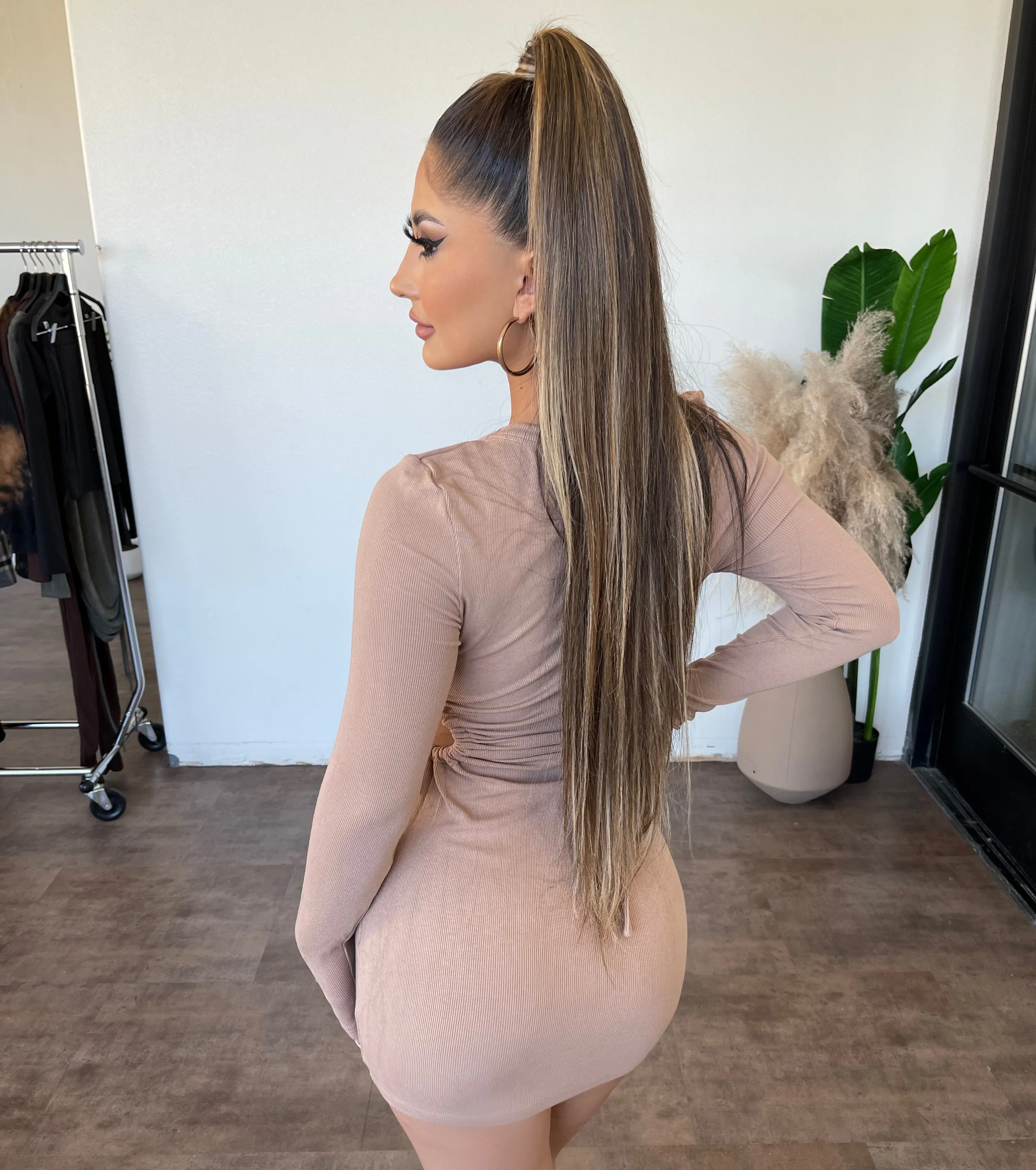 Yolanda Long Sleeve Dress(Mocha) sold by OOTDFash product image thumbnail 2