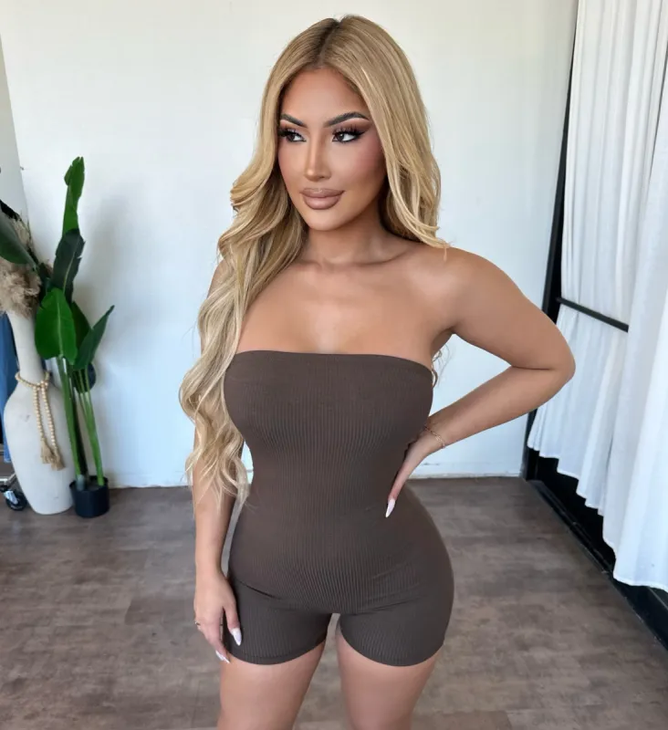 Noemi Romper (Brown) sold by OOTDFash