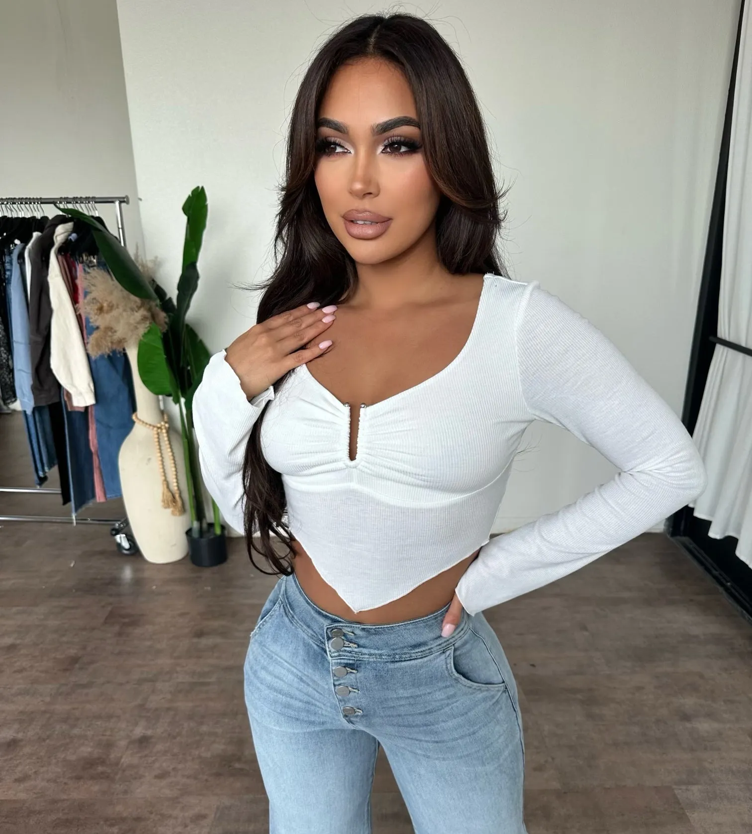 Yully Top (Off White) sold by OOTDFash