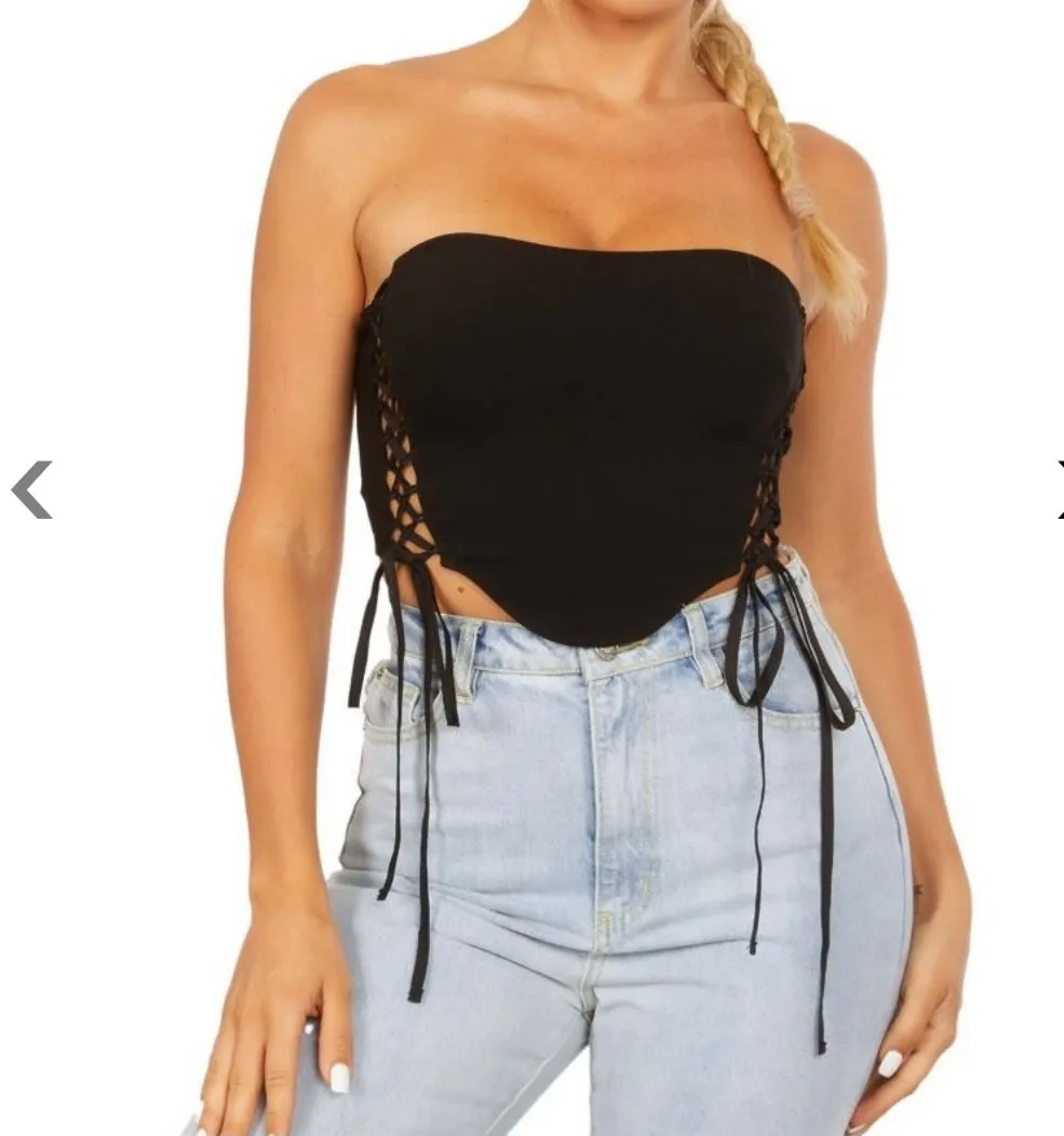 Bri Strapless Top(Black) sold by OOTDFash product image thumbnail 2