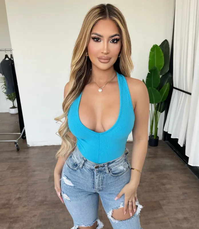 Fatima Bodysuit(Aqua) sold by OOTDFash