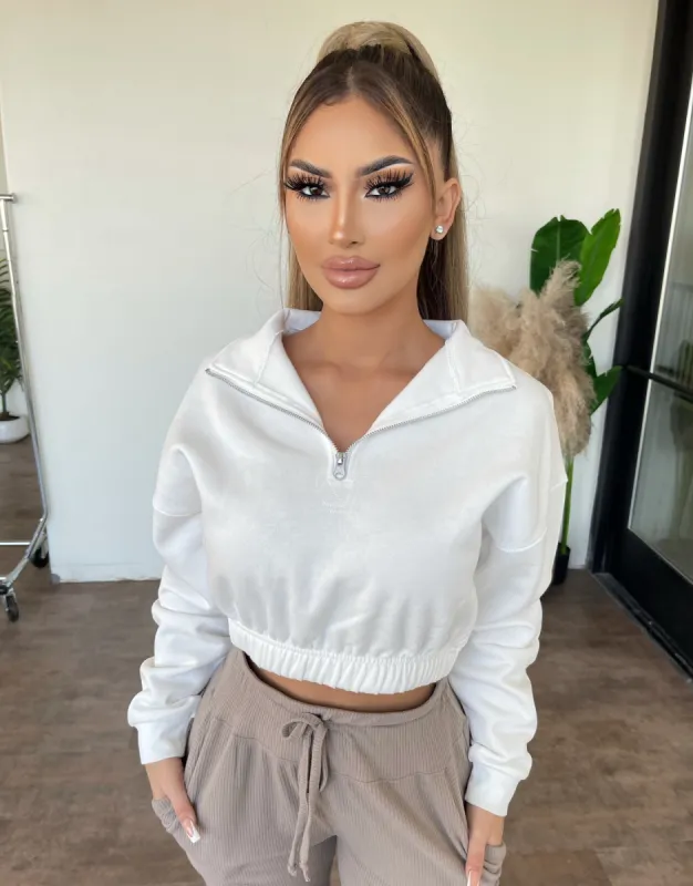 Graci Long Sleeve Top(White) sold by OOTDFash