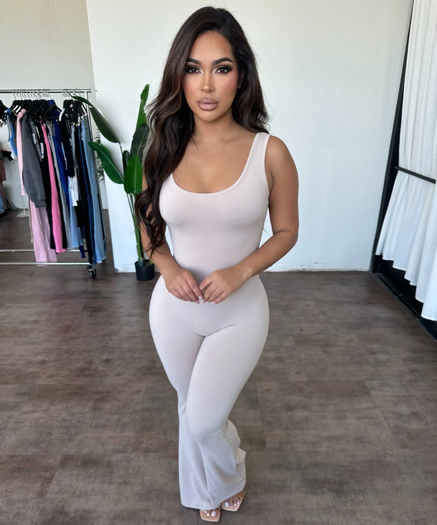 Hailey Jumpsuit (Oatmeal) sold by OOTDFash product image thumbnail 2