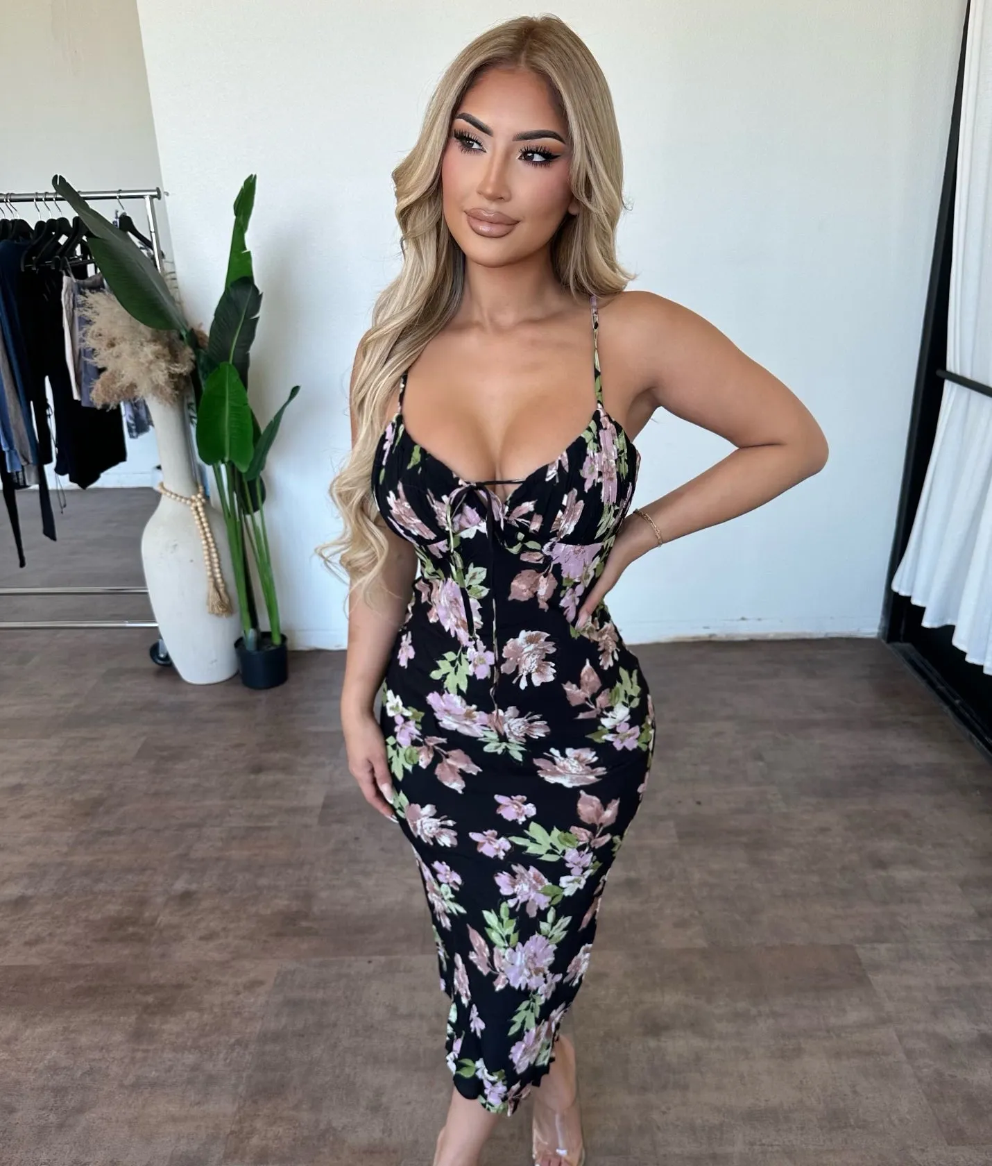 Tam Floral Dress(Black/Pink) sold by OOTDFash