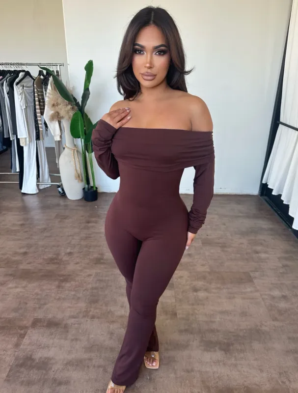 Lucy Jumpsuit (Brown) sold by OOTDFash