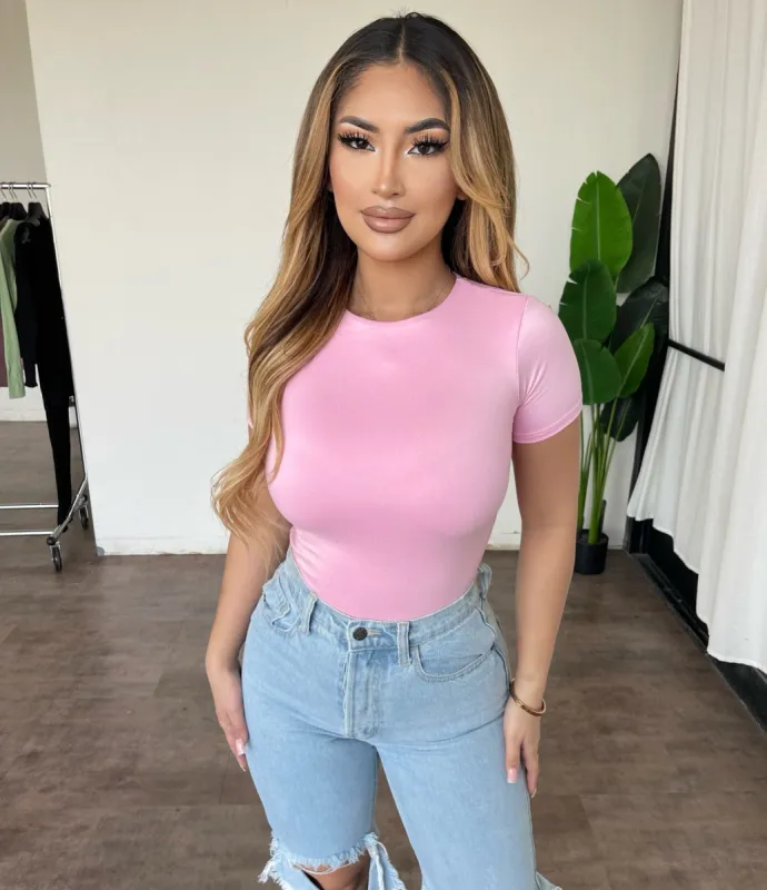 Kelly Short Sleeve Top(Light Pink) sold by OOTDFash