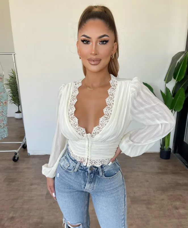 Amy Top(Cream) sold by OOTDFash