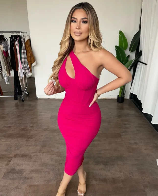 Liana Dress(Raspberry) sold by OOTDFash