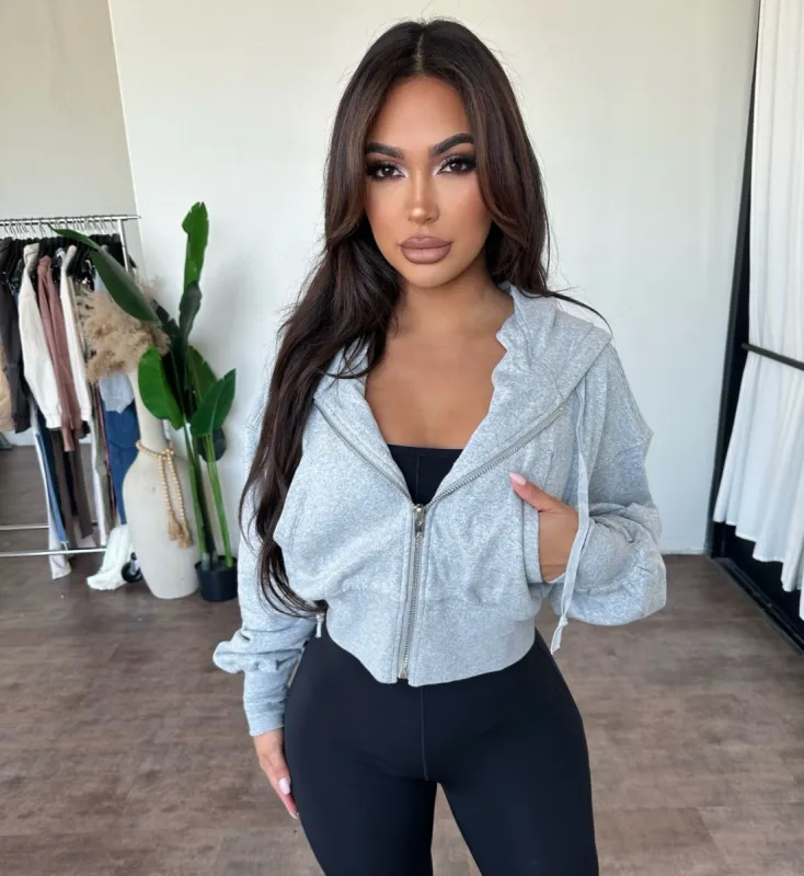 Layla Hoodie (Heather Grey) sold by OOTDFash