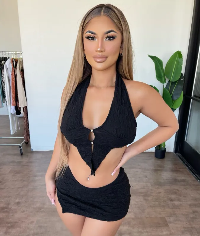 Darla 2 Piece Set (Black) sold by OOTDFash