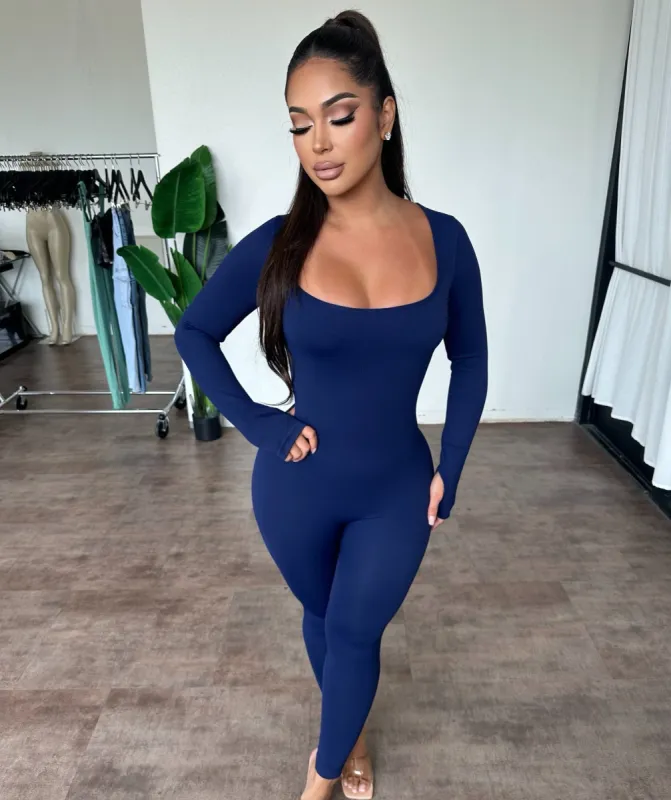 Priscilla Rib Jumpsuit(Navy) sold by OOTDFash