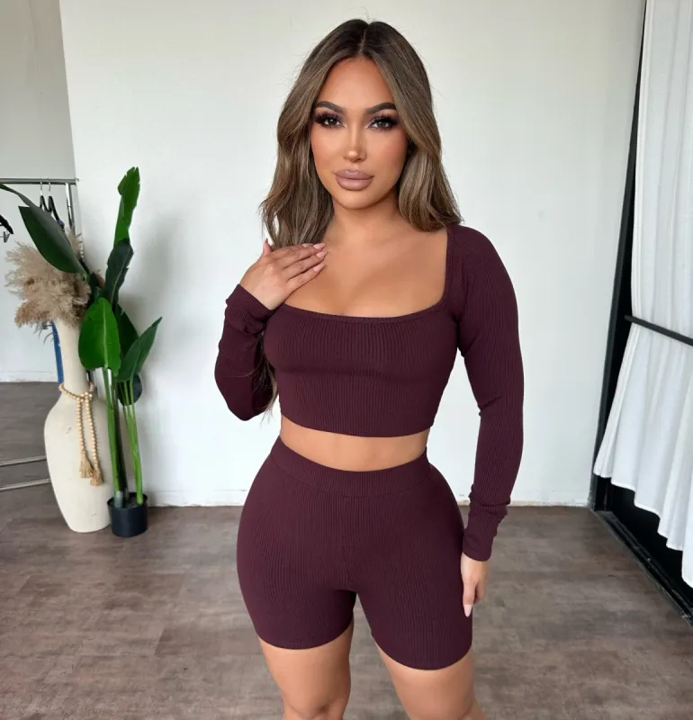 Elyna Set (Raisin) made by OOTDFash