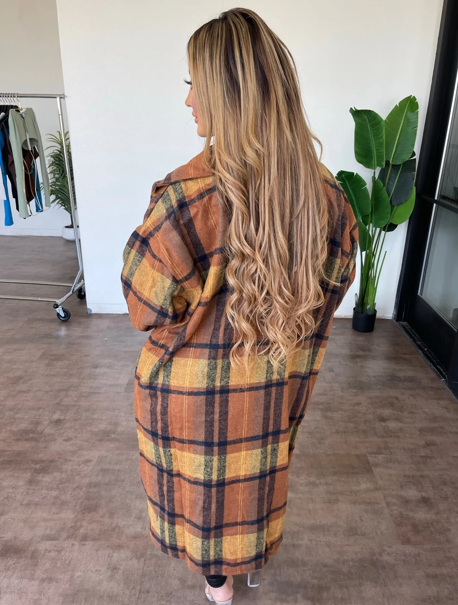 Jackie Oversized Flannel(White/Black/Yellow/Brown) sold by OOTDFash product image thumbnail 3