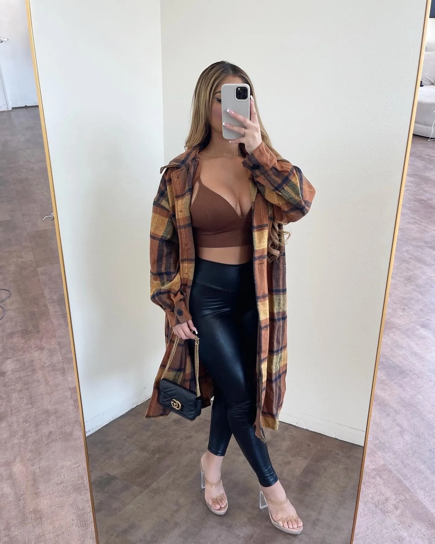 Jackie Oversized Flannel(White/Black/Yellow/Brown) sold by OOTDFash product image thumbnail 2