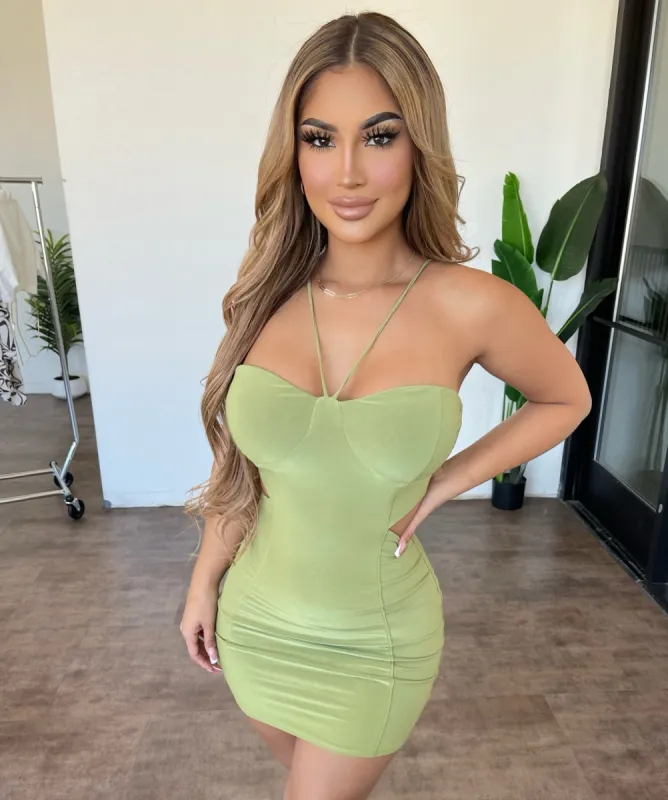 Sonia Dress(Lime) sold by OOTDFash