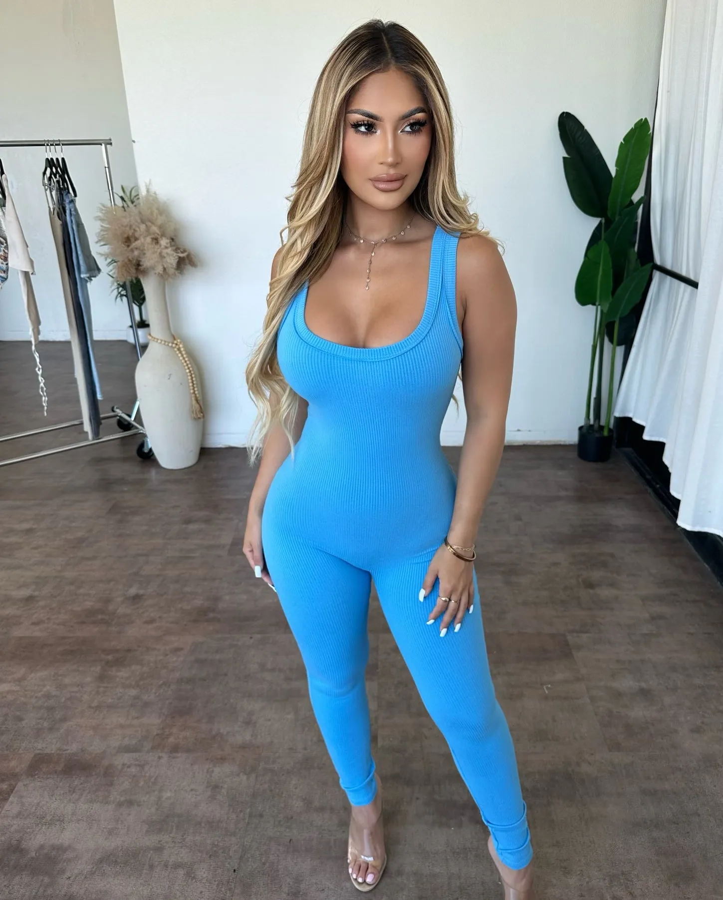 Everly Tank Jumpsuit(Blue) sold by OOTDFash