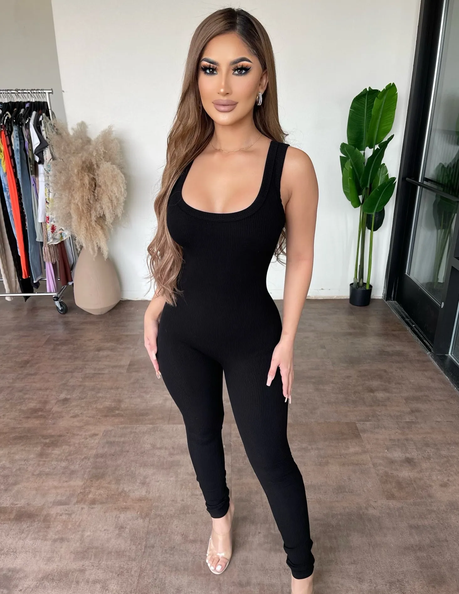 Everly Tank Jumpsuit(Black) sold by OOTDFash