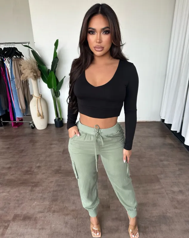 Aleah Joggers (Sage) sold by OOTDFash
