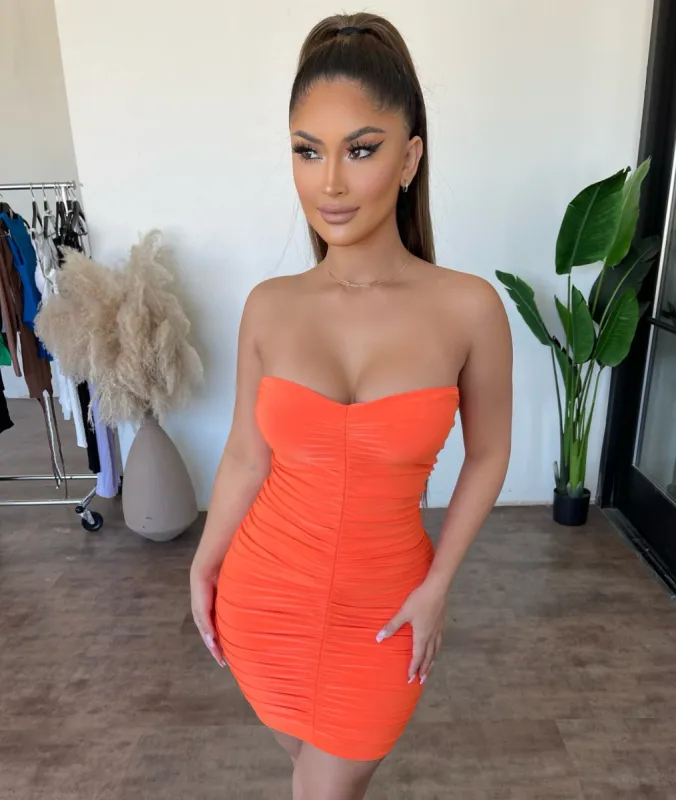 Maya Dress(Tangerine) sold by OOTDFash