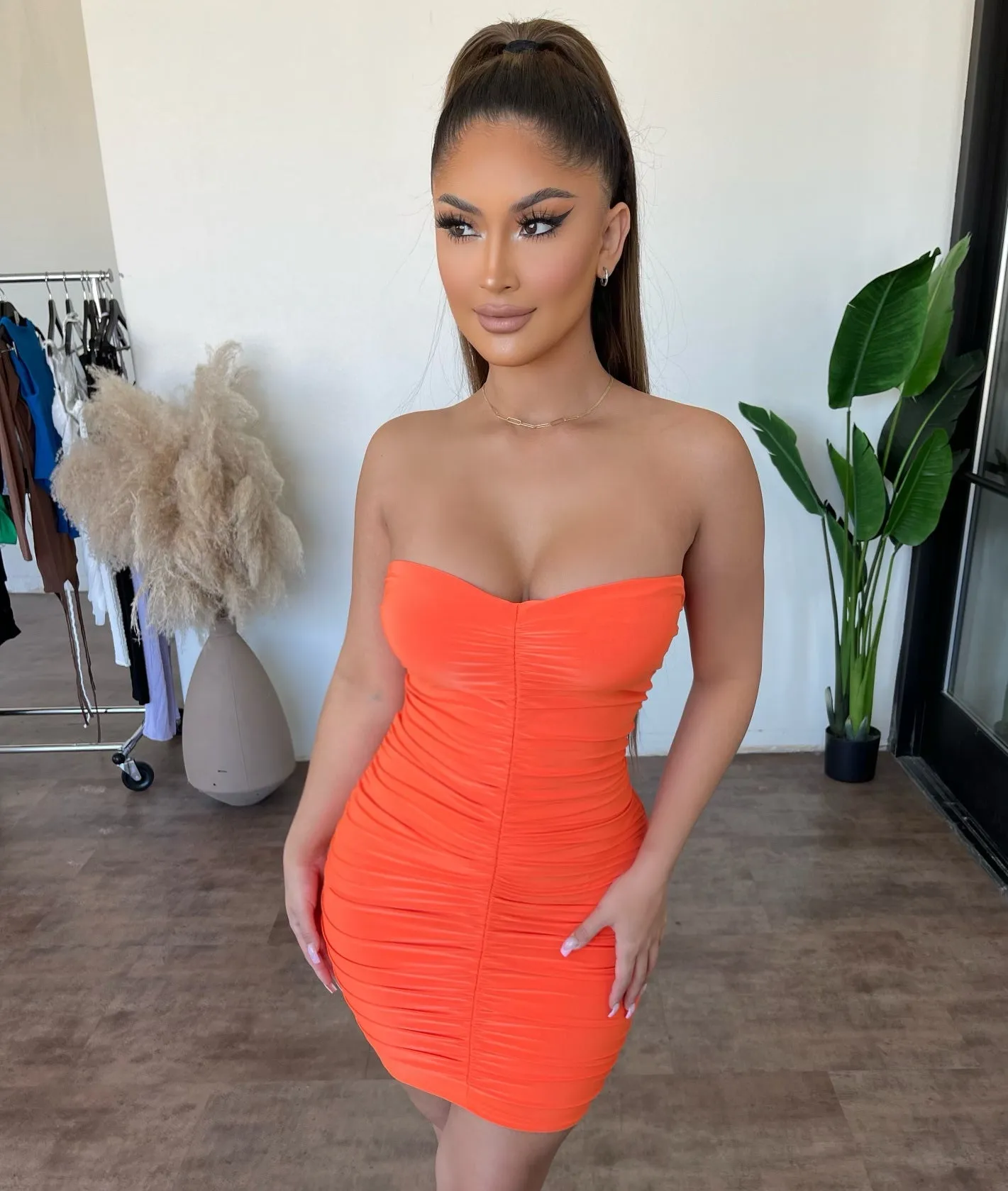 Maya Dress(Tangerine) sold by OOTDFash