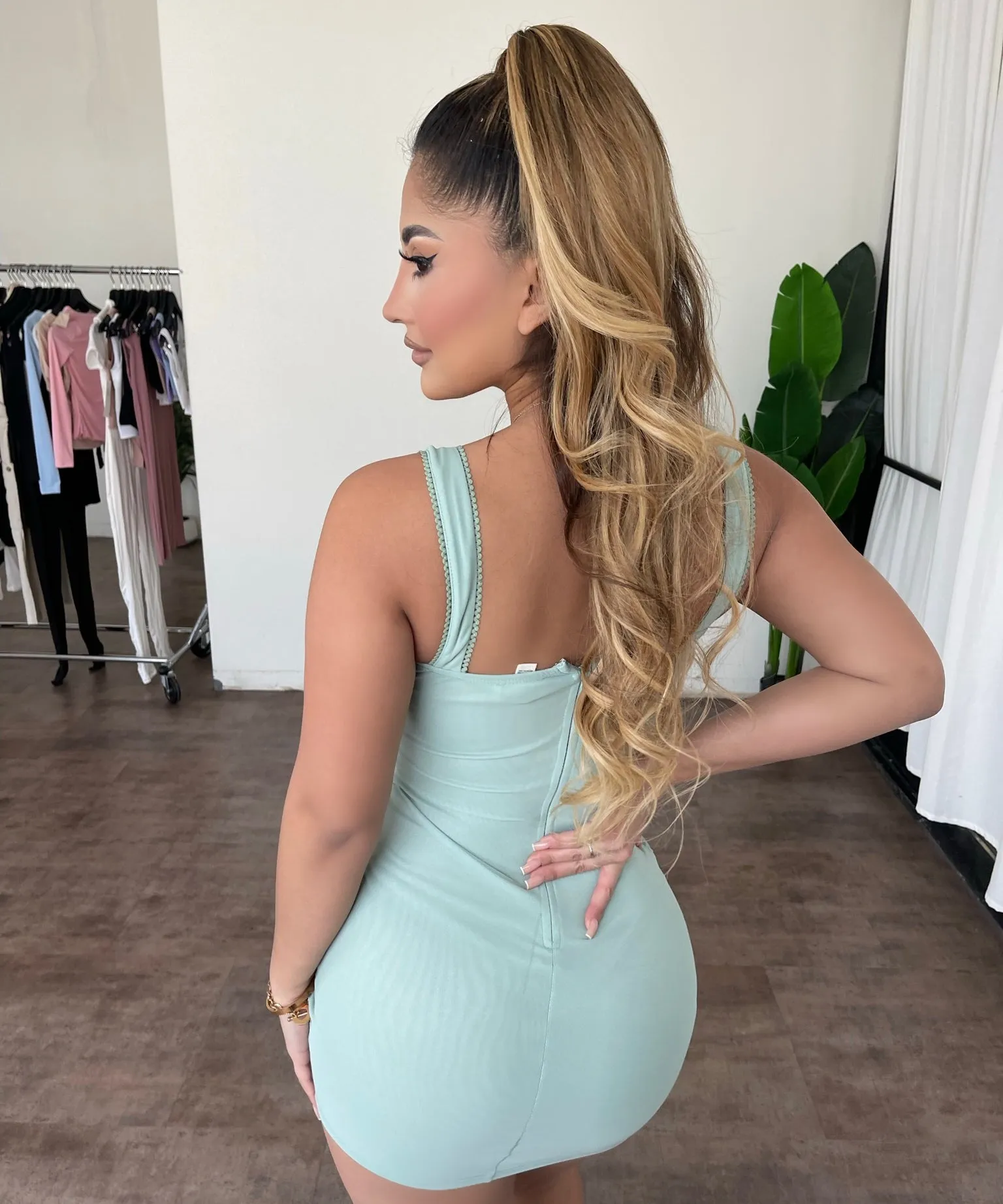 Tania Mini Dress(Mint Green) sold by OOTDFash product image thumbnail 2