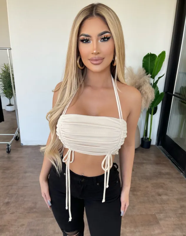 Ayla Halter Top(Cream) sold by OOTDFash