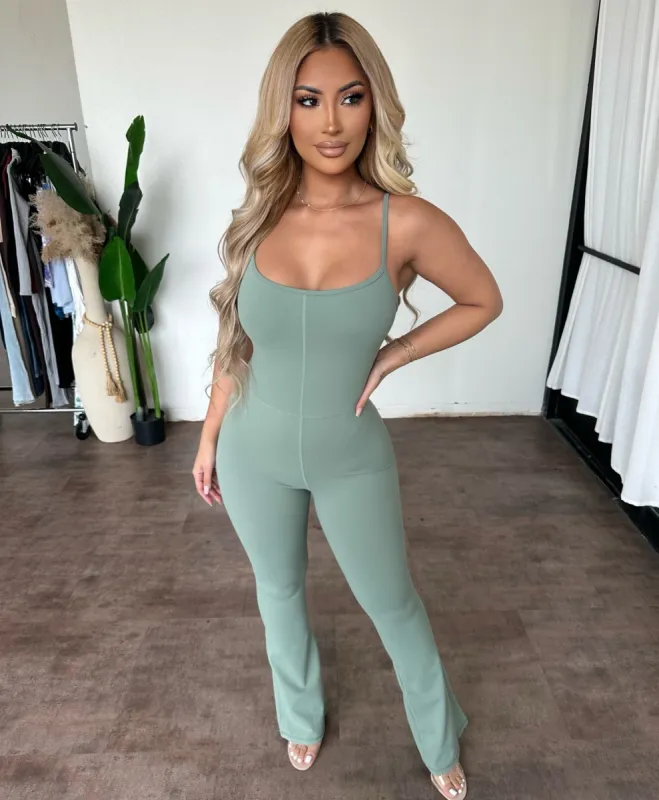 Pilate Jumpsuit (Sage) sold by OOTDFash