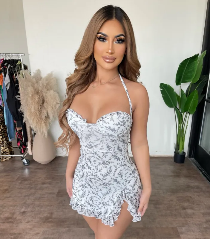 Gemma Floral Dress(White) sold by OOTDFash