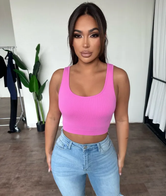 Melissa Cropped Top (Fuschia) sold by OOTDFash