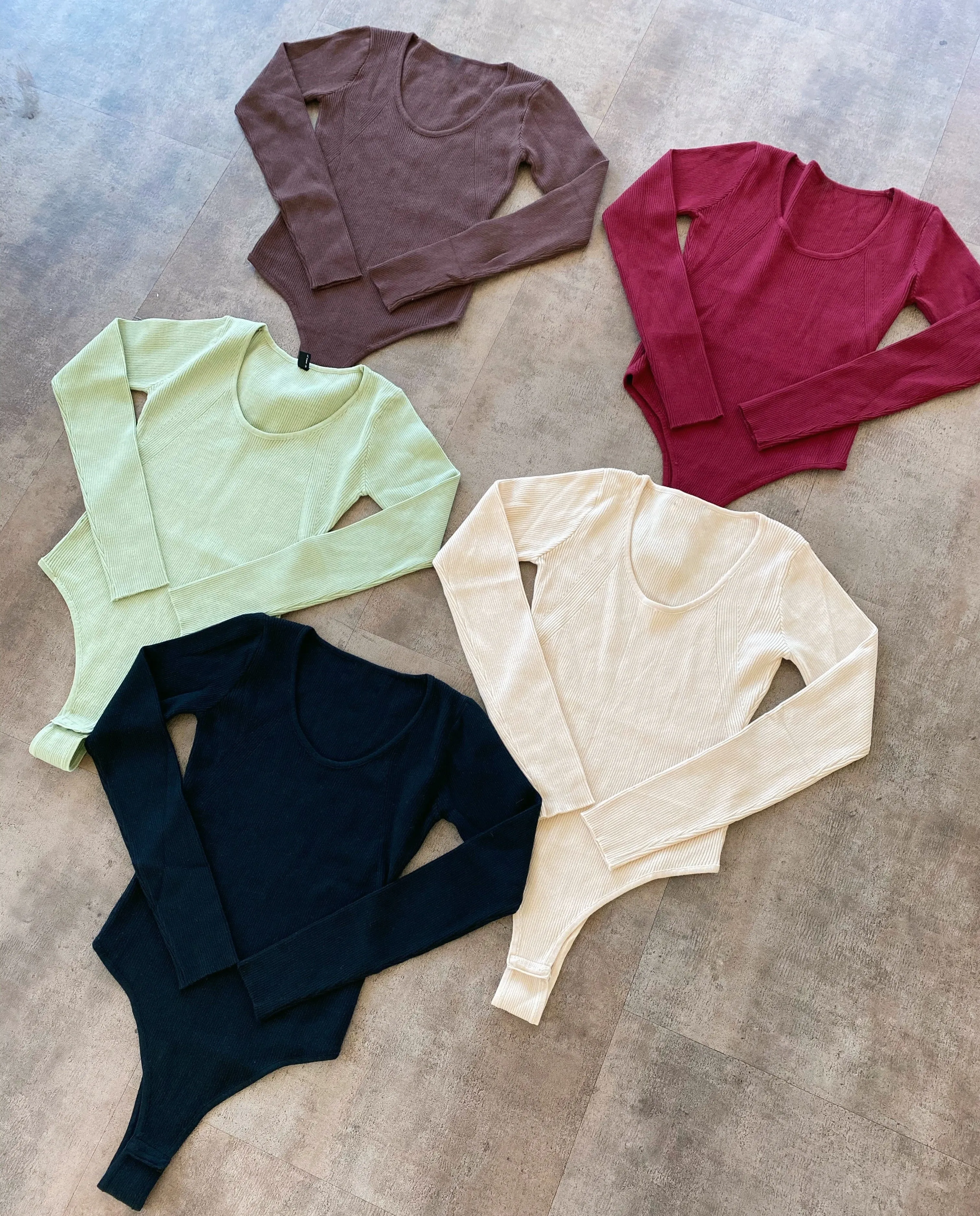 Lacey Long Sleeve Bodysuit(Burgundy)FINAL SALE sold by OOTDFash product image thumbnail 2