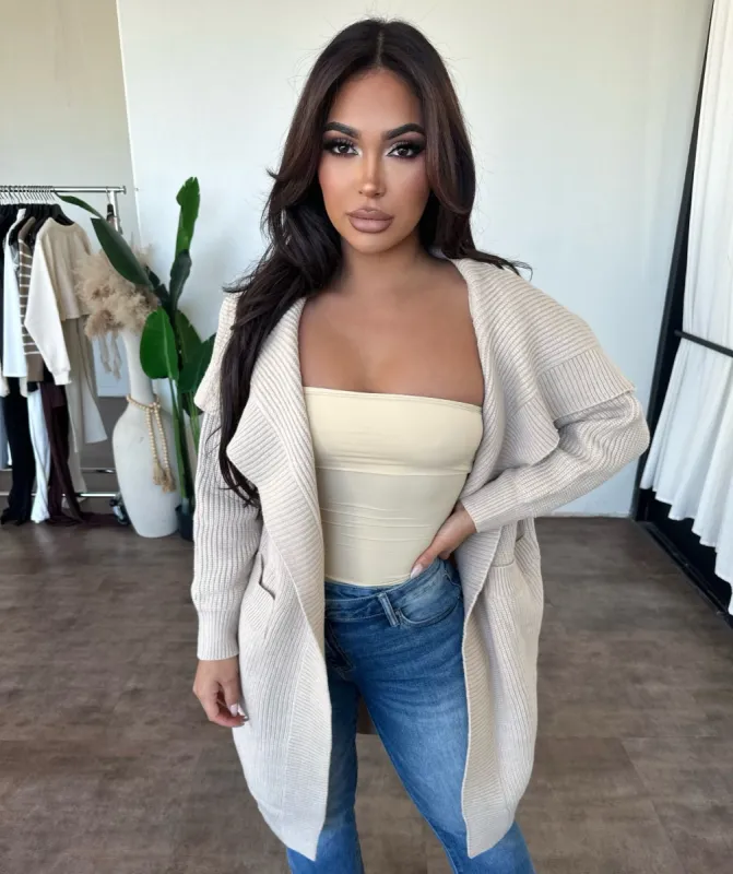 Sage Cardigan (Oatmeal) sold by OOTDFash