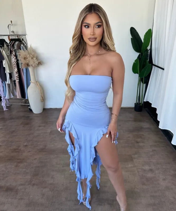 Isabella Dress (Blue) sold by OOTDFash