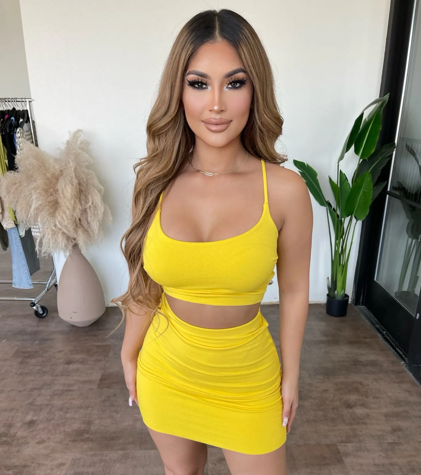 Ivy Skirt Set(Yellow) sold by OOTDFash