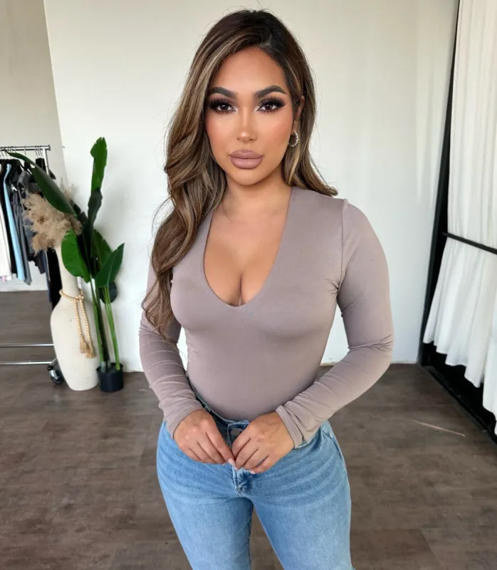 Lela Bodysuit (Mocha) sold by OOTDFash