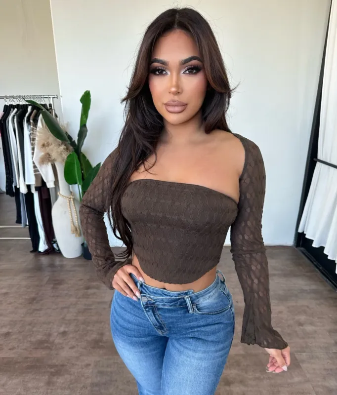 Jazlyn Top (Chocolate) sold by OOTDFash