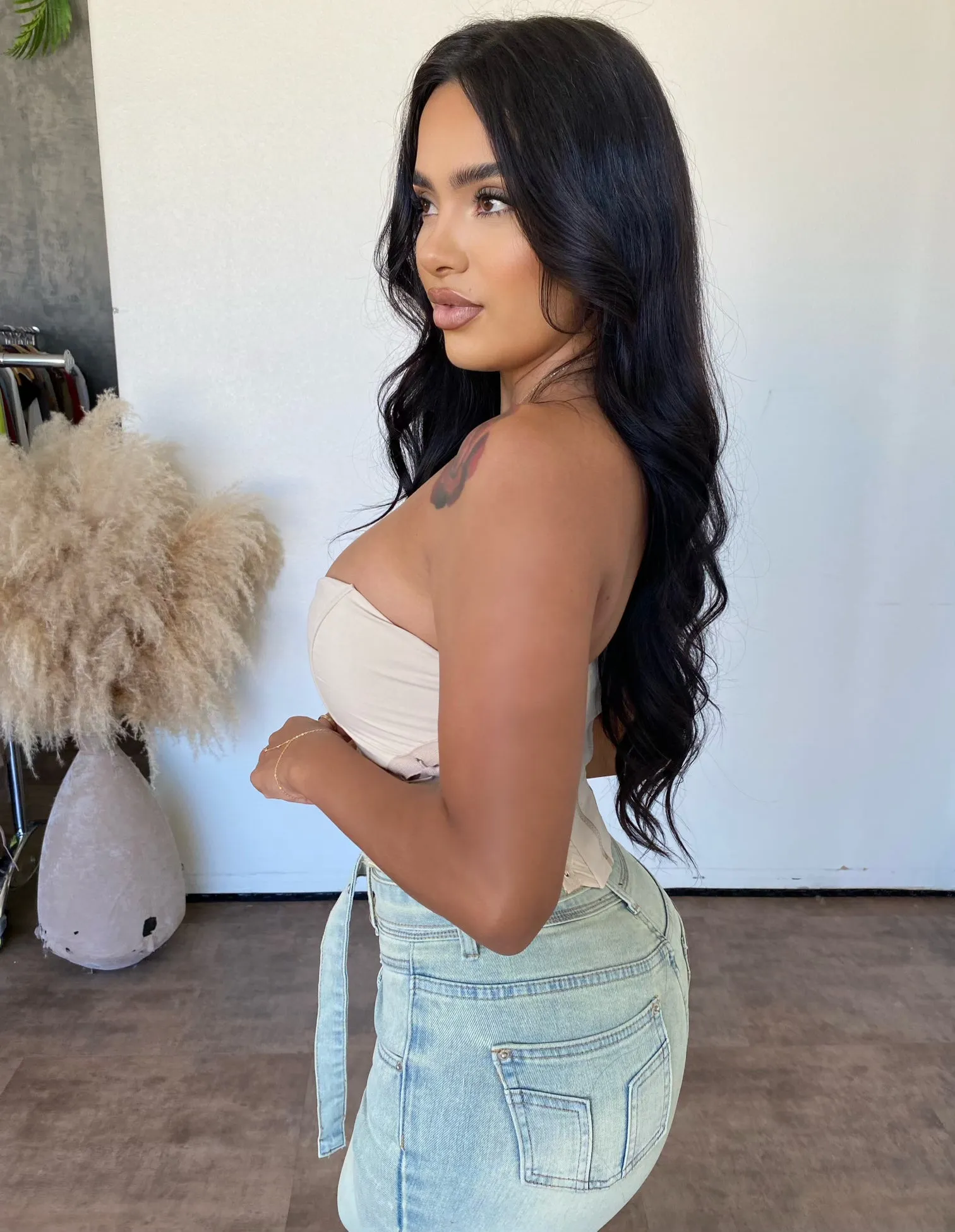 Lybra Corset Top (Taupe) sold by OOTDFash product image thumbnail 2