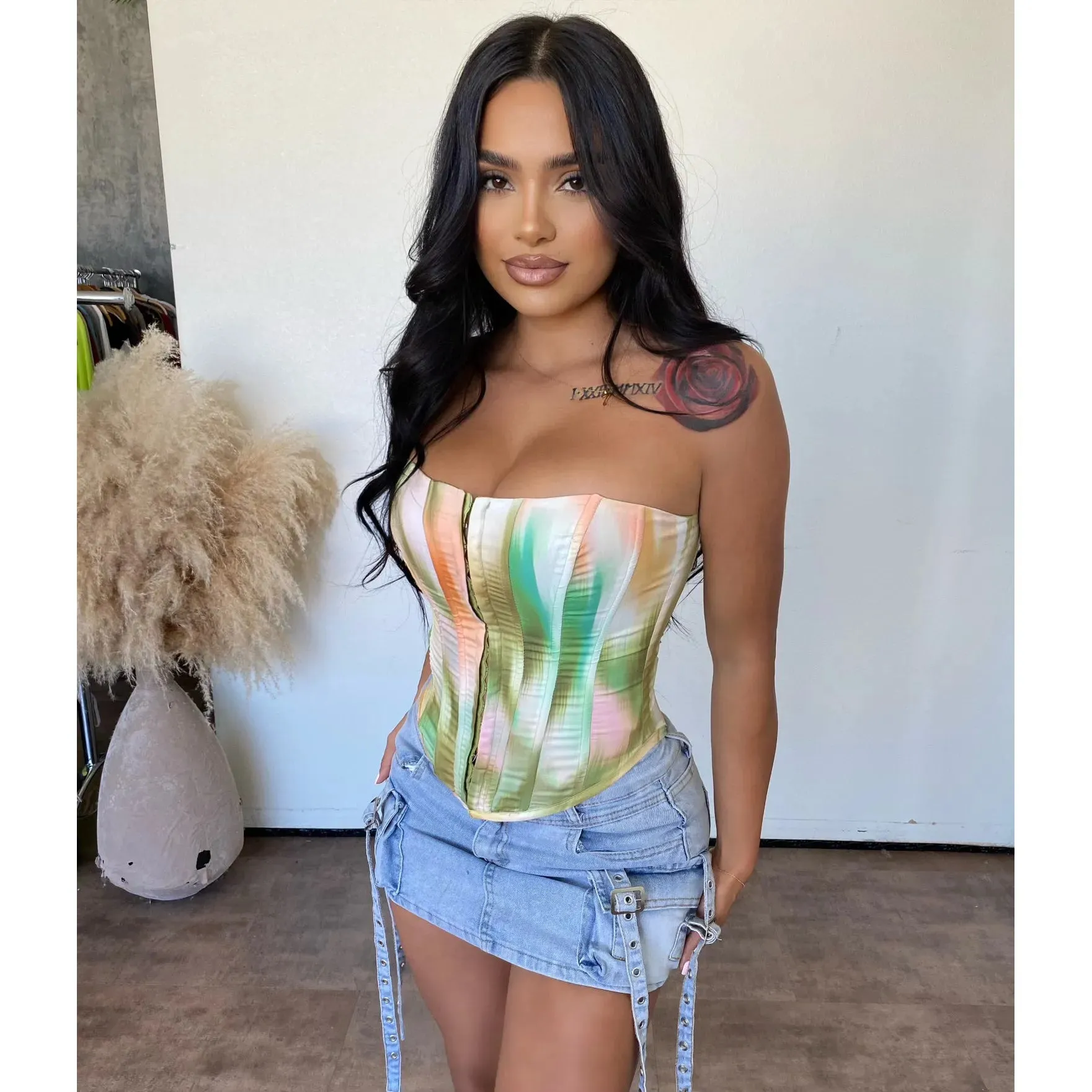 Stacy Denim Skort (Denim) sold by OOTDFash