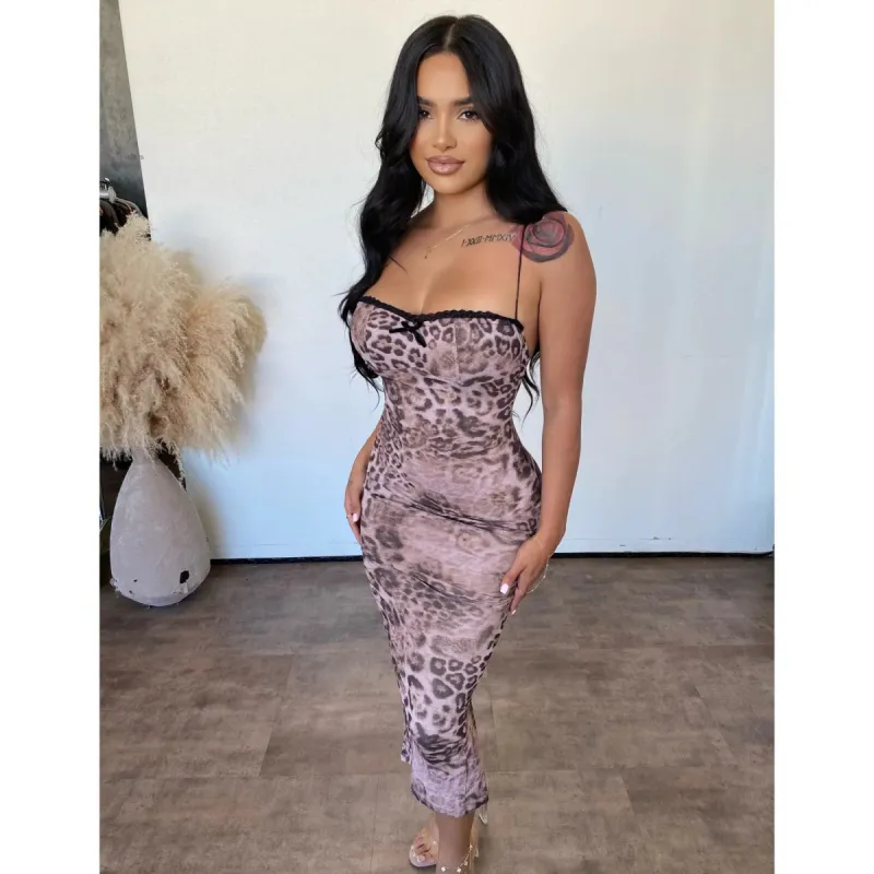 Kathy Leopard Dress (Leopard) sold by OOTDFash