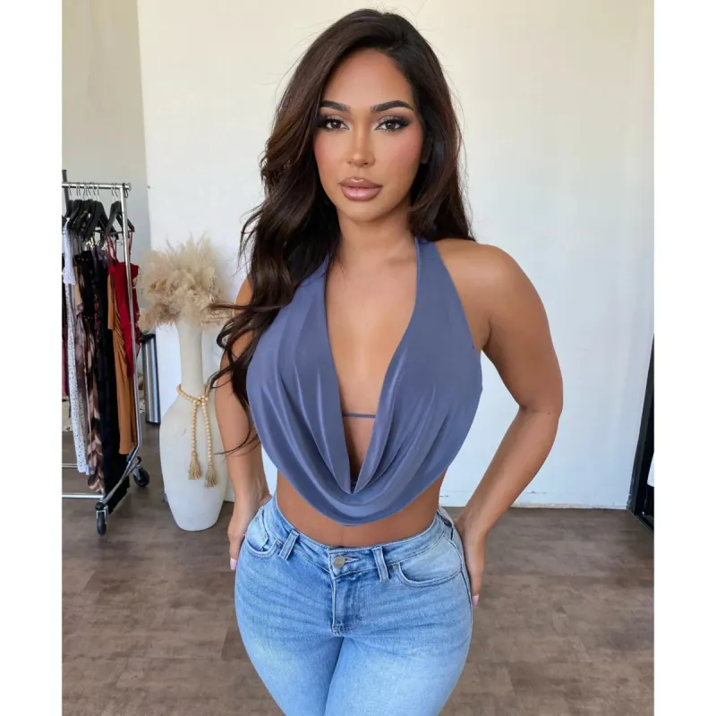 Viviana Top (Charcoal) sold by OOTDFash