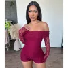 Stephanie Romper (Burgundy) sold by OOTDFash