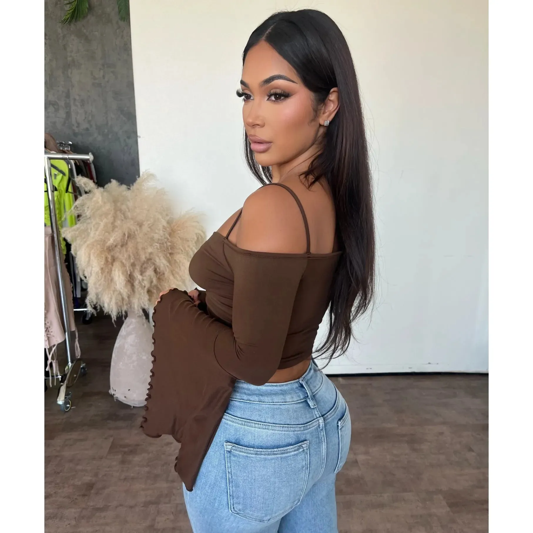 Percilla Top (Coffee) sold by OOTDFash product image thumbnail 2