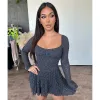 Terrisa Mini Dress (Charcoal) sold by OOTDFash