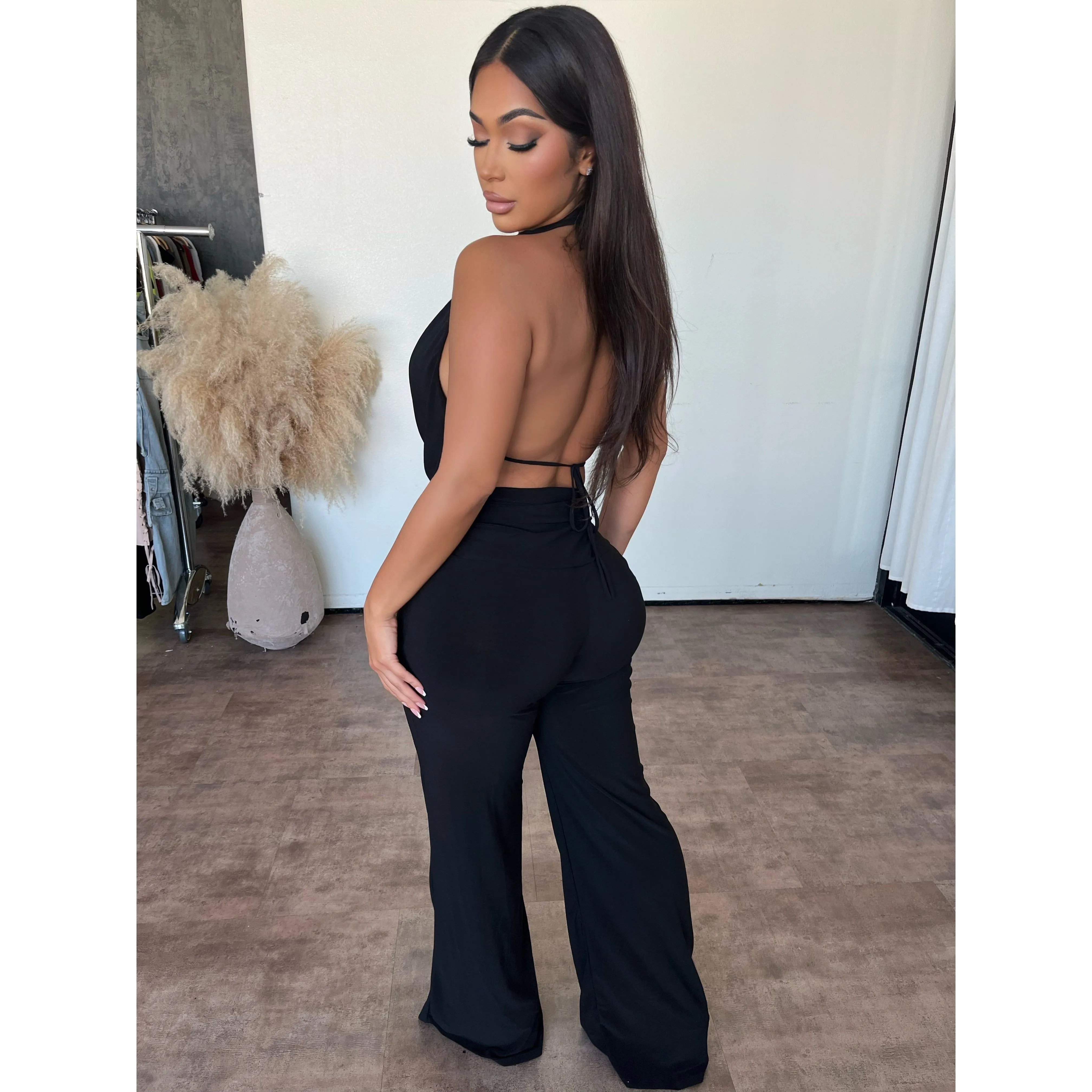 Mila Halter Jumpsuit (Black) sold by OOTDFash product image thumbnail 2